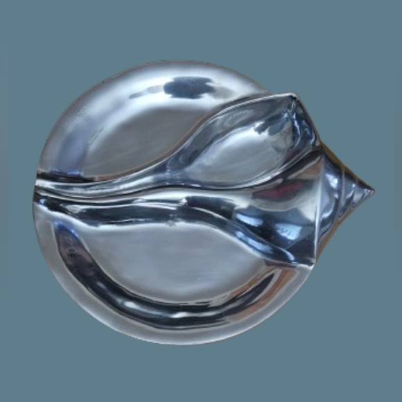 *Mariposa Vtg Retired Conch Shell Chip N Dip Handcrafted Aluminum - Picture 3 of 6